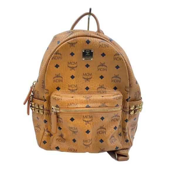 MCM◇リュック/レザー/BRW/総柄/MMK6SVE37C0001 : セカンドストリート