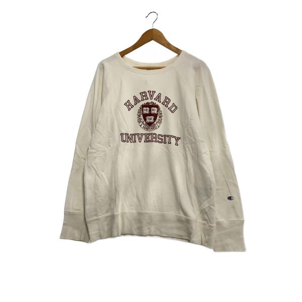 Champion◇復刻ランタグ/スウェット/XL/コットン/CRM/無地/HV3114002