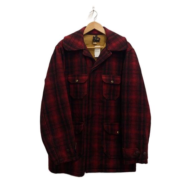 Woolrich◇50s/マッキーノジャケット/503/42/ウール/RED/チェック