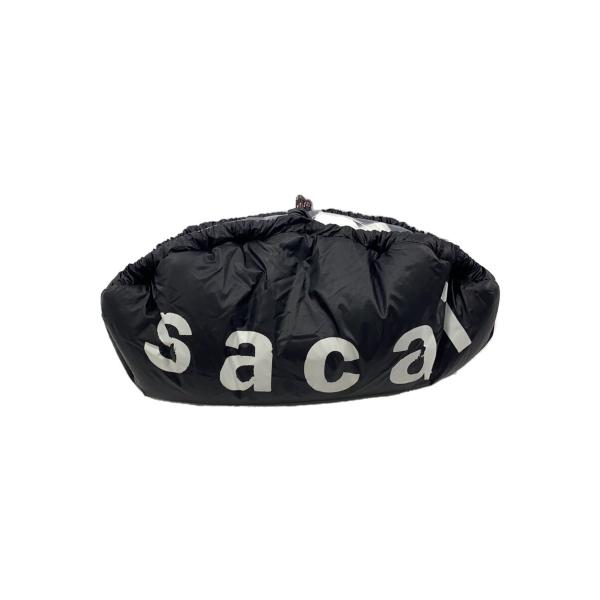 sacai◇Dumpling Bag/リバーシブルショルダーバッグ/ウール/BLK