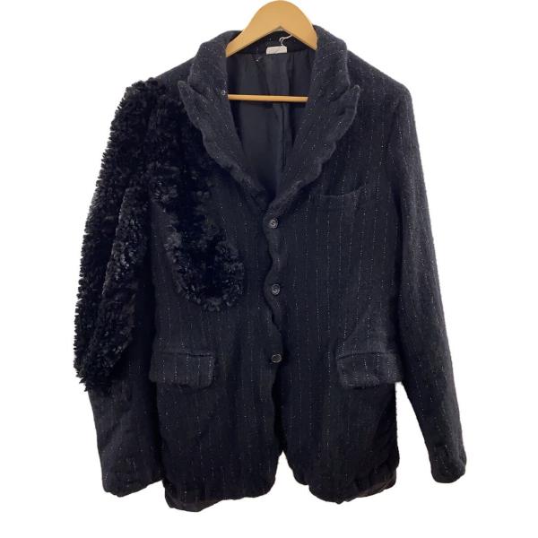 COMME des GARCONS HOMME PLUS◇チェスターコート/L/ウール/ブラック