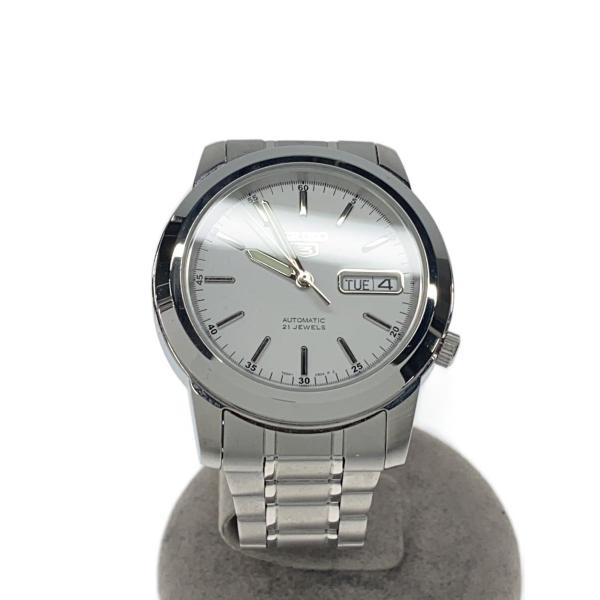 SEIKO◇自動巻腕時計/アナログ/WHT/SLV/7S26C : セカンドストリート
