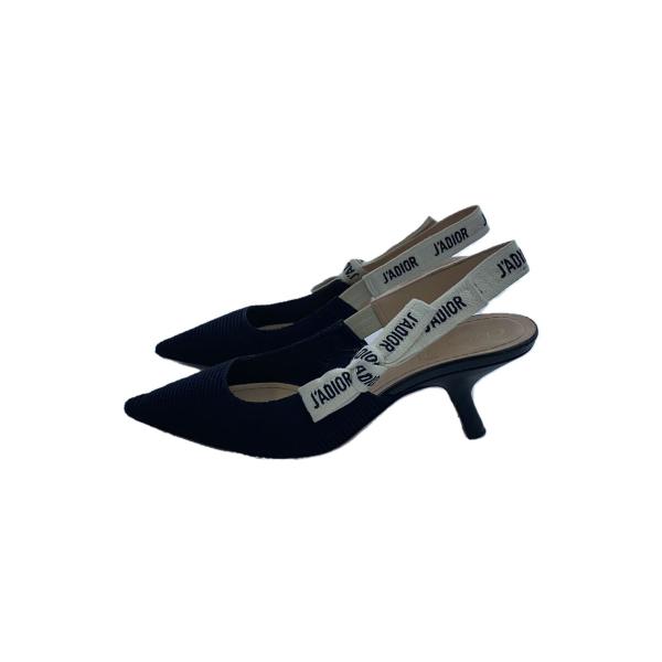 Christian Dior◇スリングバックパンプス/24cm/BLK/KDC200TFL_S900