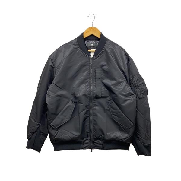 UNIQLO+J◇ハイブリッドダウンオーバーサイズMA-1/XL/ナイロン/BLK/311