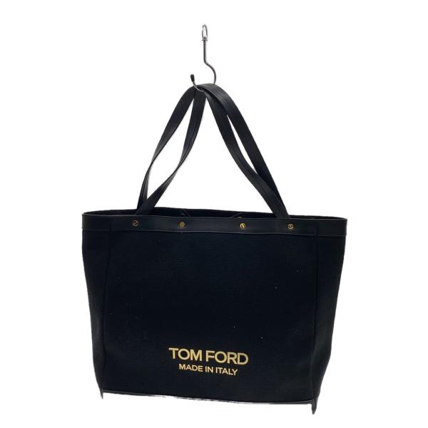 TOM FORD◇Tスクリュー_2wayトートバッグ/キャンバス/BLK// : セカンド