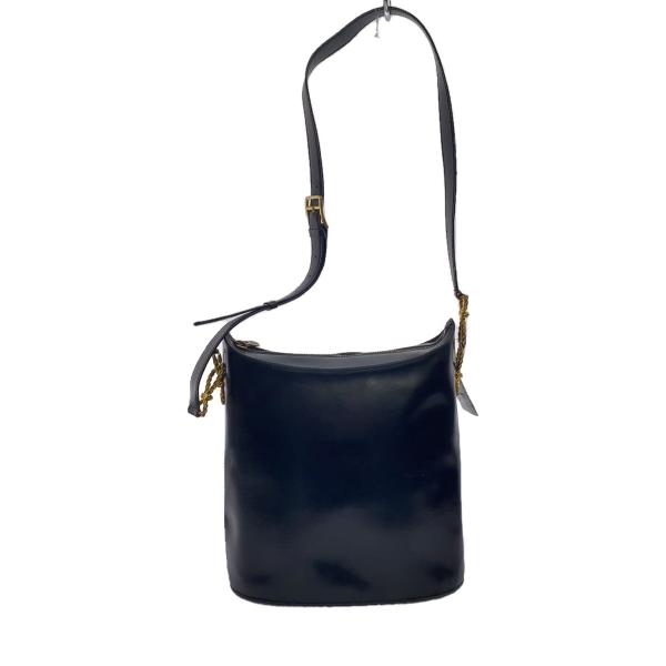CELINE◇OLD CELINE/レザーバケツ型バッグ/レザー/BLK/無地 : セカンド
