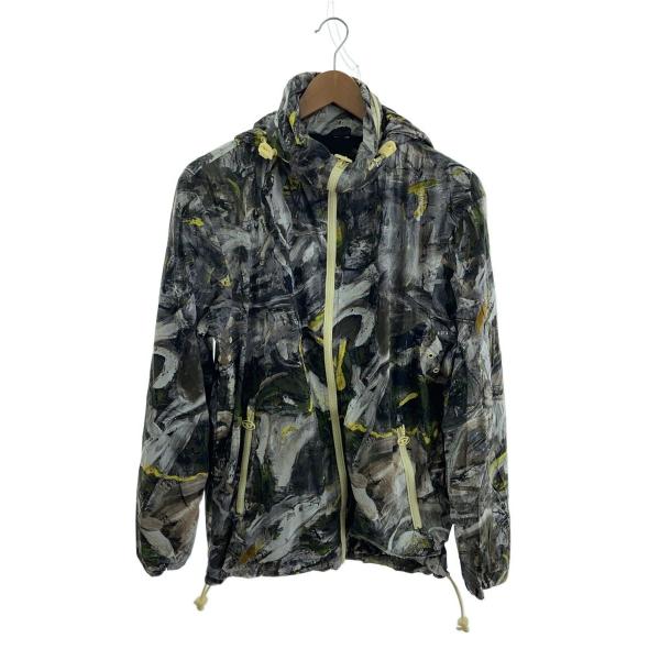 DIESEL◇J-WARREL-PRINTナイロンジャケット/40/ナイロン/GRY/総柄