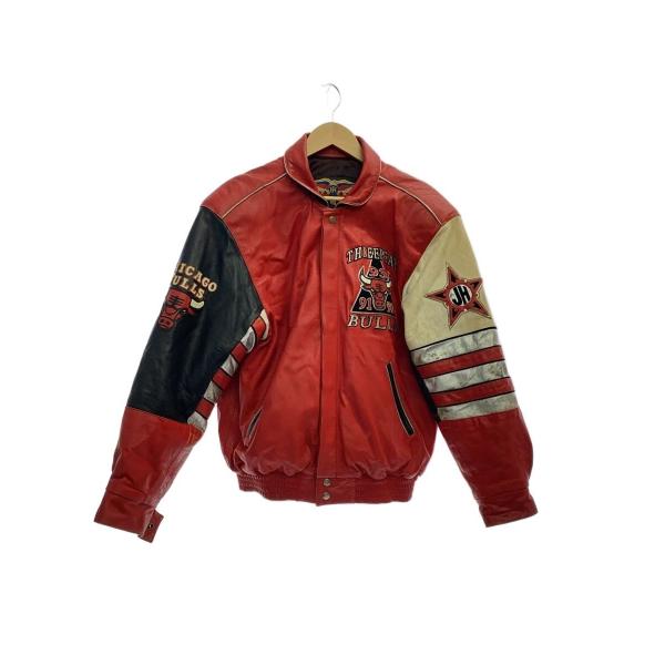 JEFF HAMILTON◇90s/CHICAGO BULLS 3PEAT JACKET//レザージャケット/M 