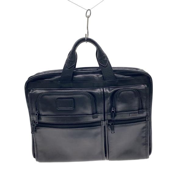 TUMI◇トートバッグ/レザー/BLK/96514DH/ショルダー欠品// : セカンド