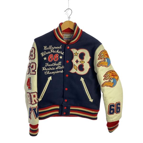 Whitesville スタジャン 袖レザー ワッペン 刺繍 バスケット 40 Whitesville ホワイツビル フルデコ 袖革スタジャン 難あり Amazon