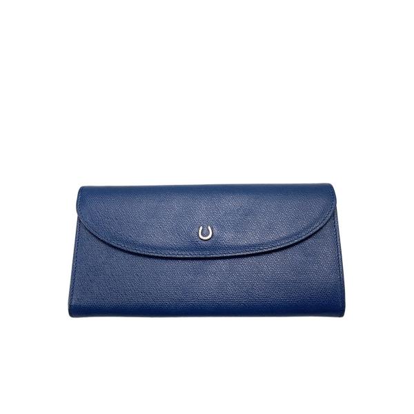 SOMES SADDLE◇ソメスサドル/長財布/レザー/ブルー/レディース