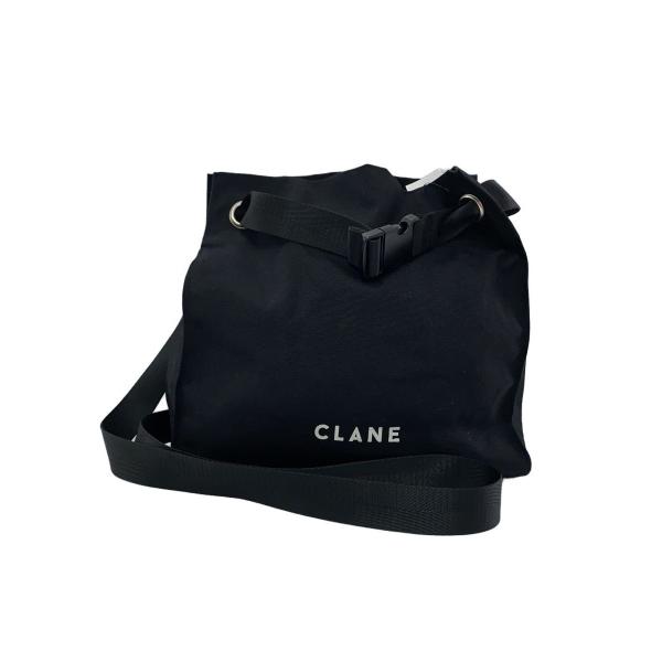 CLANE◇クラネ/ショルダーバッグ/コットン/ブラック/2way : セカンド 