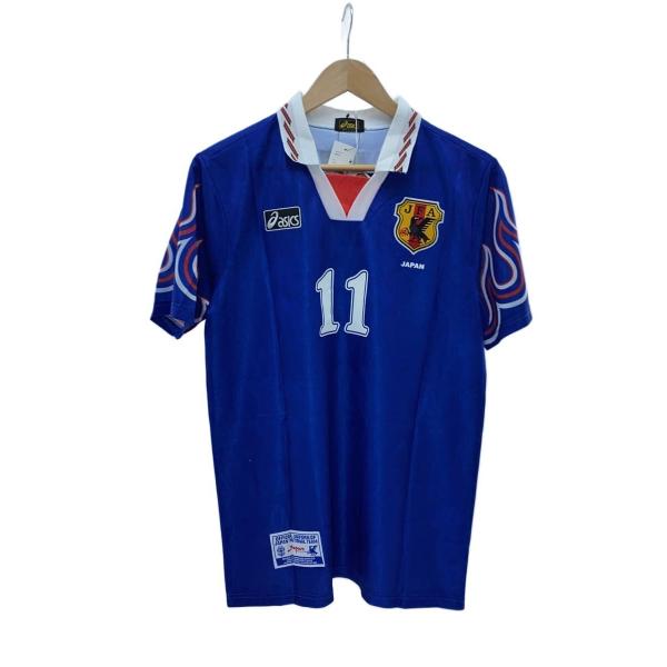 Kazu⭐⭐⭐購入24CM ASICS◇KAZU/三浦知良/炎/ポリエステル/BLU/タグ付属 : セカンド