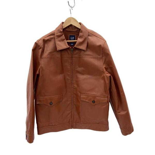 GAP◇レザージャケット・ブルゾン/XL/豚革/BRW/無地/530531006
