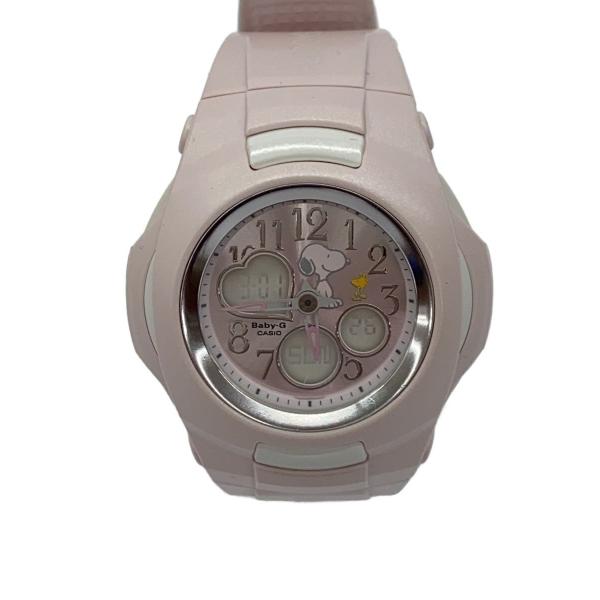 CASIO◇SNOOPY/スヌーピー/Baby-G/腕時計/アナログ/ラバー/SLV/PNK/BG