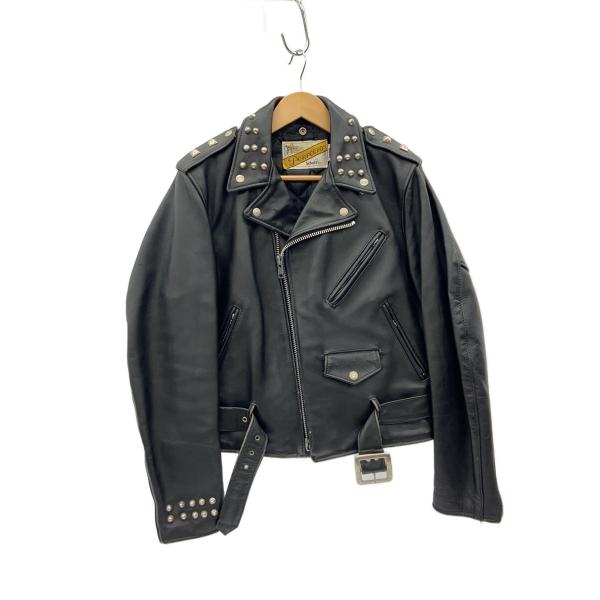​ショット 80s バイカータグ ダブルライダース 36 ワッペン スタッズ Schott◇バイカータグ後期/鋲ジャン/スタッズダブルライダース