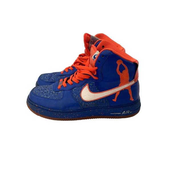 NIKE◆AIR FORCE 1 HI CMFT PRM RW QS/エアフォースハイコンフォート/ブルー/624185-400//