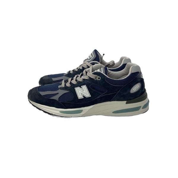 NEW BALANCE◆イングランド製/991V2/ローカットスニーカー/UK8/NVY/U991NV2//