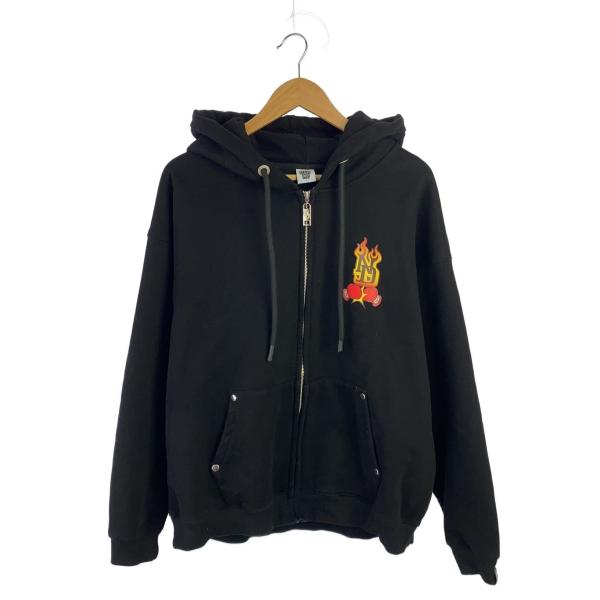 Nasty Dog×那須川天心コラボジップパーカー NastyDog◇ジップパーカー/L/コットン/BLK/プリント/那須川天心コラボ