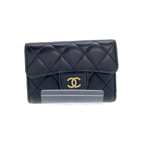 CHANEL◇マトラッセ/キーケース/4連/レザー/BLK : セカンド