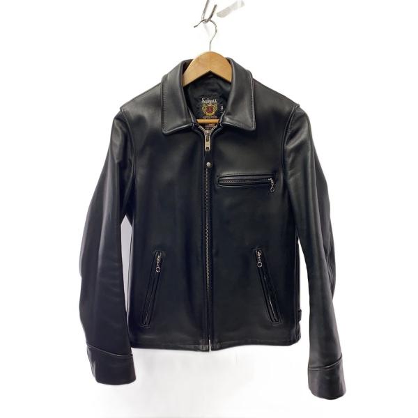 Schott◇TRUCKER JACKET/レザージャケット・ブルゾン/34/牛革/BLK