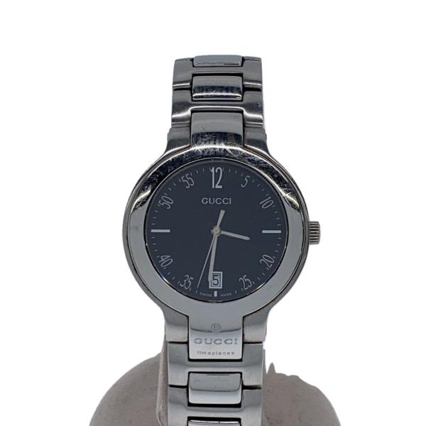 GUCCI / クォーツ腕時計/アナログ/ステンレス/SLV/SLV/8900M GUCCI◇8900M/クォーツ腕時計/アナログ/ステンレス/BLK/SLV : セカンド