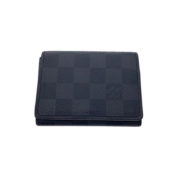 LOUIS VUITTON / アンヴェロップ・カルト・ドゥ・ヴィジット_ダミエ・グラフィット/PVC/BLK/メンズ LOUIS VUITTON◇アンヴェロップ・カルト・ドゥ・ヴィジット_ダミエ