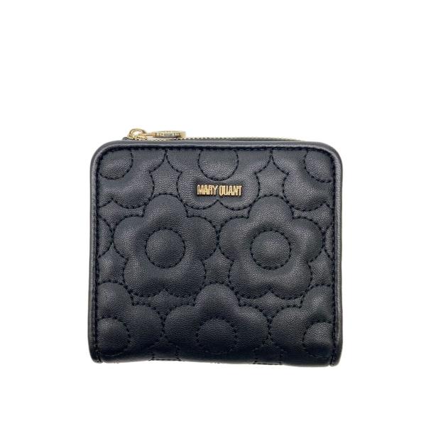 MARY QUANT 花柄レザー二つ折り財布 グレー MARY QUANT マリークワント 二つ折り財布 花柄 ブルーグレー｜Yahoo