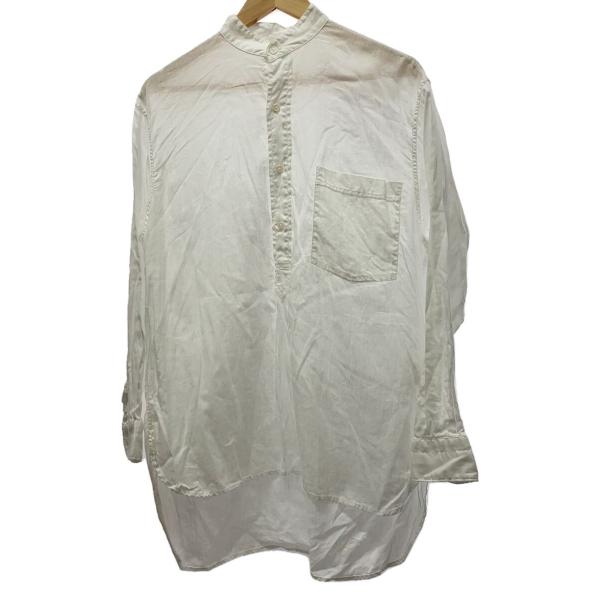 COMOLI / 長袖シャツ/1/コットン/WHT/t01-02010 COMOLI◇ベタシャンプルオーバーシャツ/長袖シャツ/1/コットン/WHT