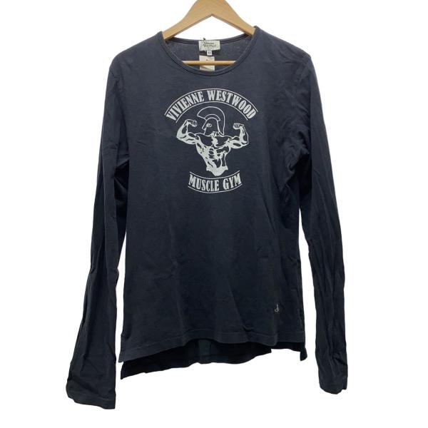 ヴィヴィアン★長袖Tシャツ 天竺ベーシック クルーネック 長袖Tシャツ(ブラック)（レディース