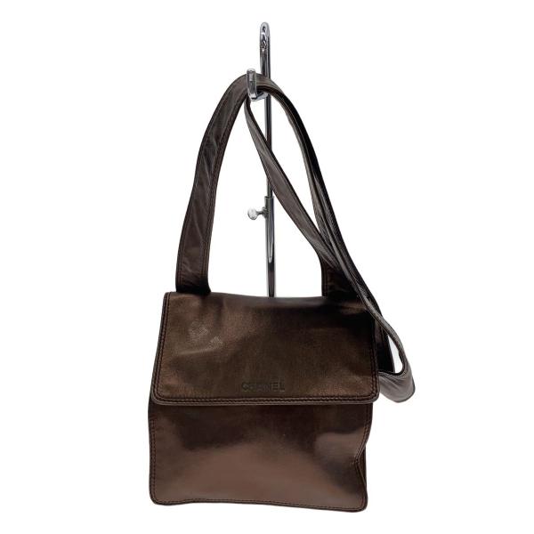 CHANEL◇シャネル/スクエア/ショルダーバッグ/レザー/BRW : セカンド