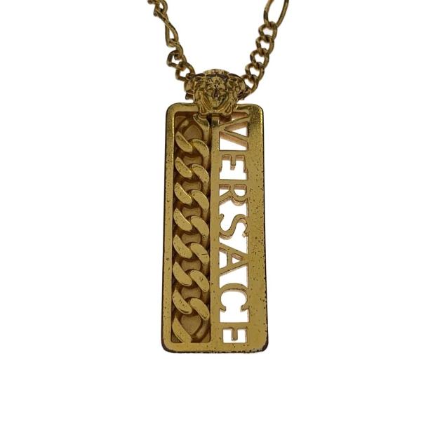 VERSACE◇ヴェルサーチ/プレート/メデューサ/ネックレス/GLD/トップ有