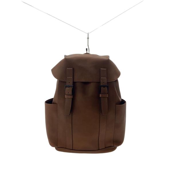 土屋鞄◇リュック/レザー/BRW/無地/ツインベルトバックパック