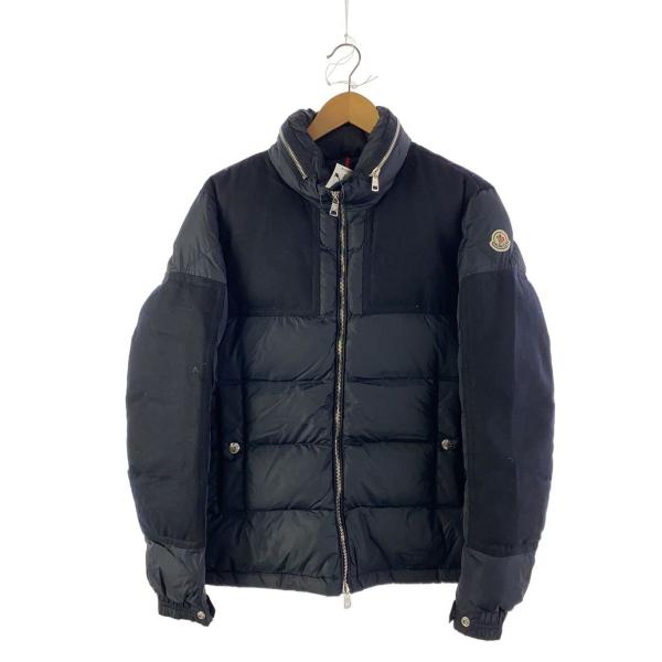 MONCLER◇ARCS GIUBBOTTO/ダウンジャケット/1/ナイロン/NVY/無地