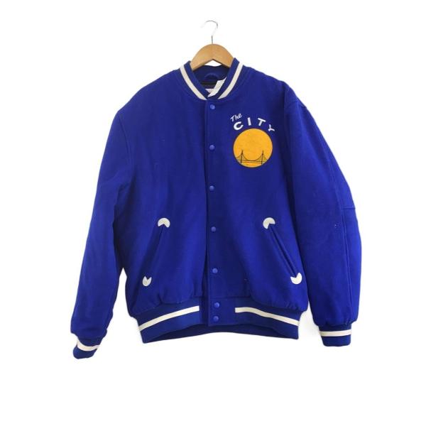 mitchell&ness◇NBA/THE CITY/スタジャン/XL/ウール/BLU : セカンド