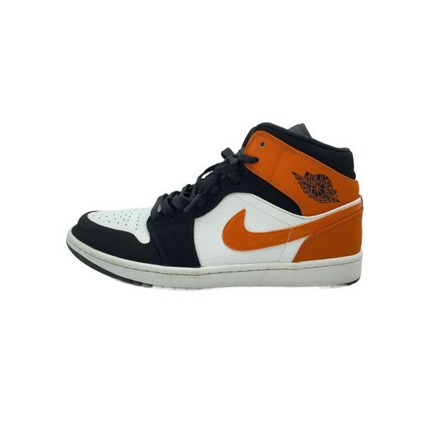 NIKE◆AIR JORDAN 1 MID/エアジョーダン1ミッド/ブラック/554724-058/28cm/BLK
