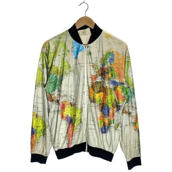 ペーパージャケット/世界地図/90s/wearin the world/ブルゾン/M
