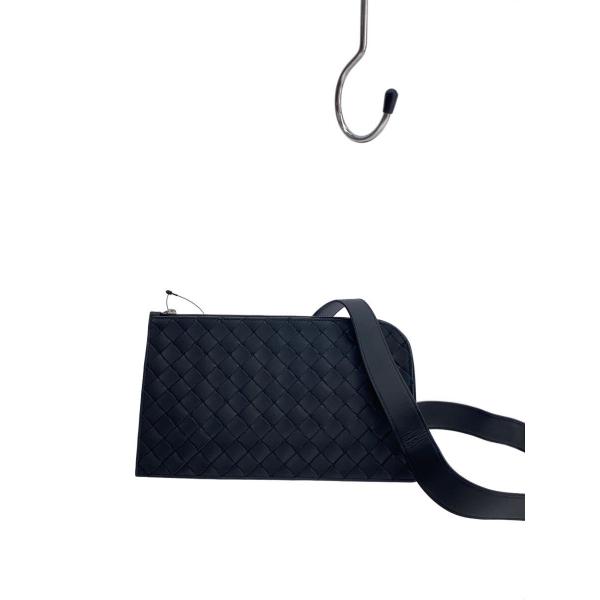 BOTTEGA VENETA◇イントレチャート/ショルダーバッグ/レザー/BLK
