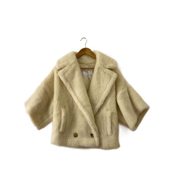 MaxMara RIGA(36)テディベア MAX MARA◇22AW/テディベアRIGAショートコート/36/アルパカ/WHT