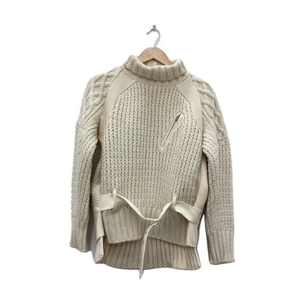 sacai◇20AW/ファブリックコンボハイネックニットニット・セーター