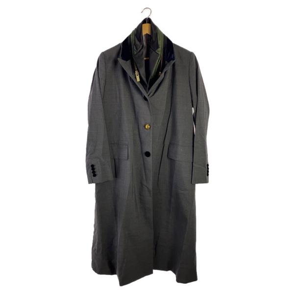 sacai◇20AW SUITING COAT ベスト ドッキング コート/1/ウール/グレー