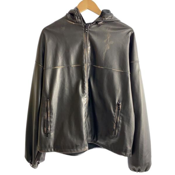 DIESEL 24AW J-ANTIL レザージャケット Diesel Black J-Antil Faux-Leather Jacket Diesel