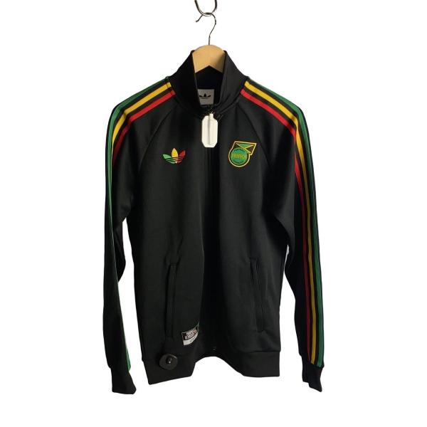 adidas◇ジャマイカ×ボブマーリー/トラックトップ/M/ポリエステル/BLK