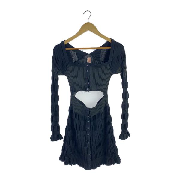 fetico/23SS/STRIPE KNIT CARDIGAN/FREE/コットン/BLK/ftc232-0704  