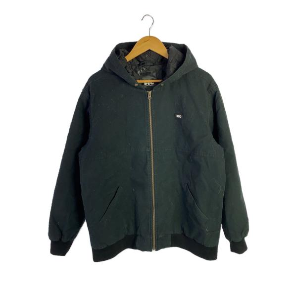 FTC◇WASHED CANVAS HOODED JACKET/M/コットン/BLK/無地/FTC022aWJ06