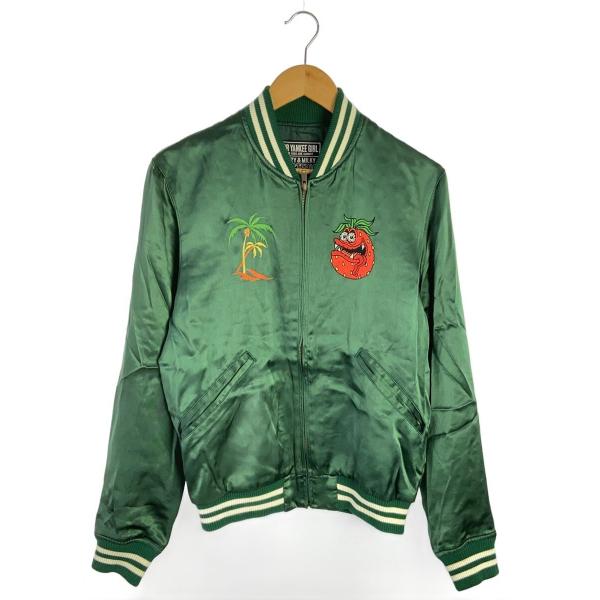 Hysteric Glamour★グリーンサテンジャケット★MA-1★スカジャン STRAWBERRY MONSTER刺繍 スカジャン（スカジャン）｜HYSTERIC GLAMOUR