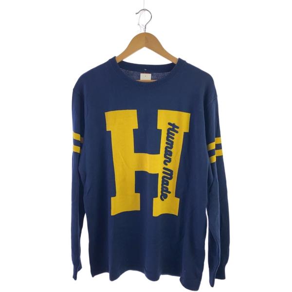 HUMAN MADE ニット HUMAN MADE DUCK JACQUARD KNIT BLUE M