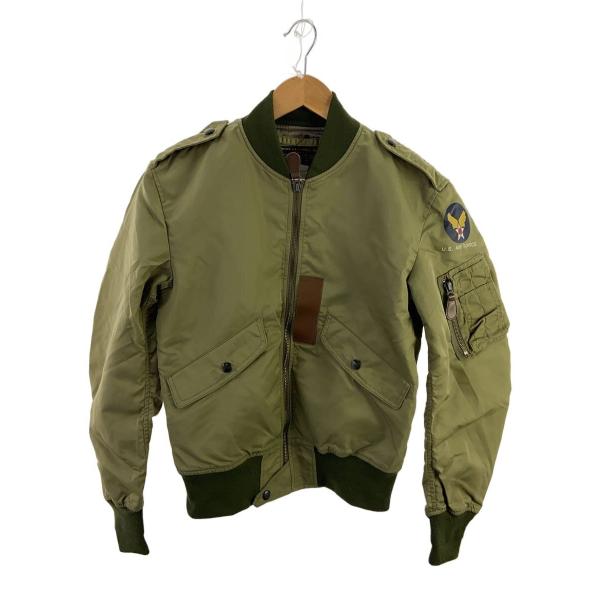 HOUSTON◇L-2 FLIGHT JACKET/36/ナイロン/KHK/5L-2Z : セカンド