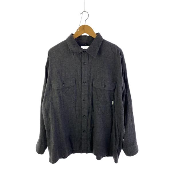 WTAPS◇長袖シャツ/4/ウール/GRY/チェック/232TQDT-SHM02// : セカンド