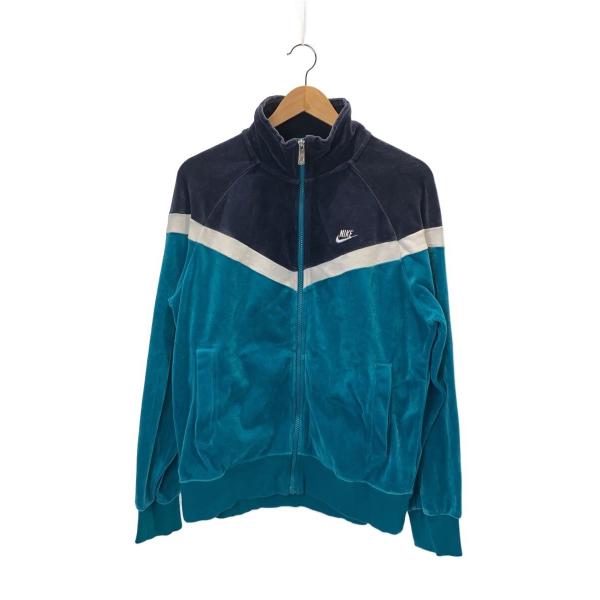 NIKE◇ベロアトラックジャケット/L/ポリエステル/BLU : セカンド